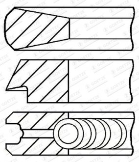 08-114400-45 GOETZE Поршневые кольца BMW X5 E70 84мм (2,5/2/2)