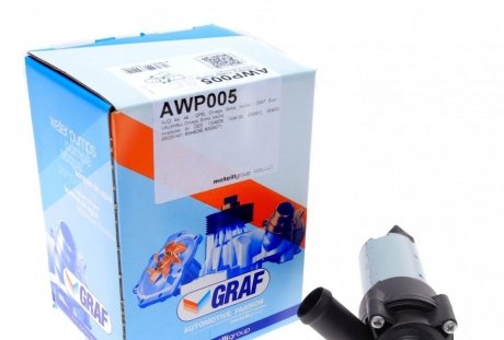 AWP005 GRAF Насос системи охолодження (додатковий) Audi A4 00-09/Opel Omega B 94-03/Vectra B 95-98/Seat Exeo GRAF AWP005