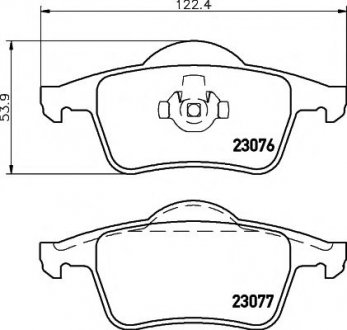 8DB355008-871 HELLA Колодки тормоз. Volvo S60/S70/S80/V70 2.0-3.0 12.95-04.10