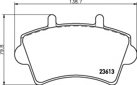 8DB355010-021 HELLA Тормозные колодки перед Master/Movano 00- (R16)