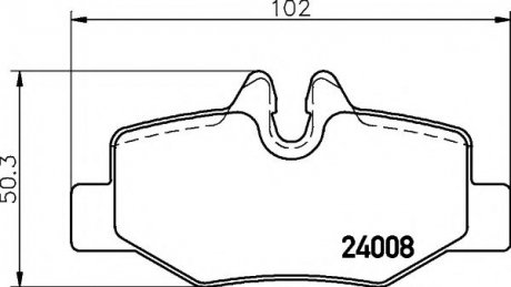 8DB355010-661 HELLA Тормозные колодки зад. Vito (639) 03-