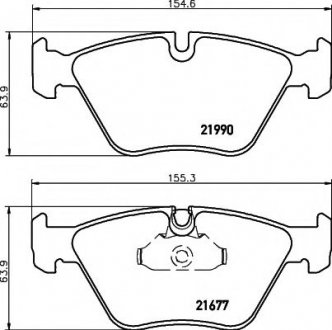 8DB355010-711 HELLA Гальмівні колодки перед. BMW 5 (E39) 2.0-3.5i 95-03