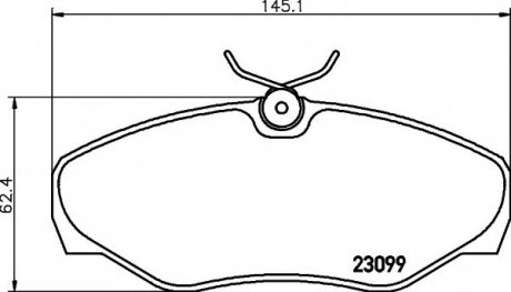 8DB355011-091 HELLA Гальмівні колодки перед. Trafic/Vivaro 01-