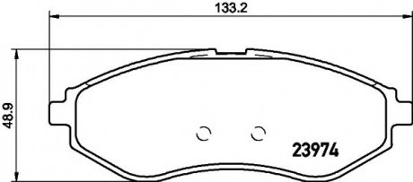 8DB355011-251 HELLA Гальмівні колодки перед. Chevrolet Aveo 06- (akebono)