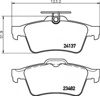 8DB355011731 HELLA Колодки гальмівні дискові комплект; задн.