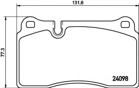 8DB355011-851 HELLA Тормозные колодки перед. VW Touareg 02- (brembo)