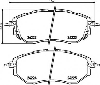 8DB355012031 HELLA Колодки тормозные дисковые комплект; передняя.