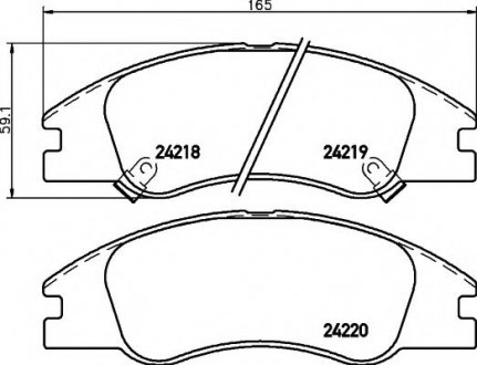 8DB 355 012-041 HELLA К-кт перед. тормозов. колодок Kia Cerato 1.6 CRDi 04-