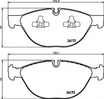 8DB 355 012-661 HELLA Гальмівні колодки дискові перед. BMW X5 E70, F15 X6 E71, F16 07-