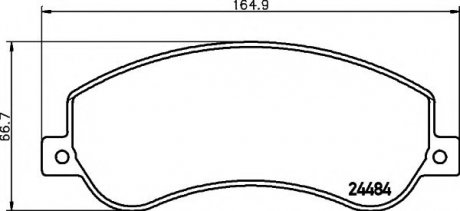 8DB355012-761 HELLA Тормозные колодки перед. Transit (V347) 06- (RWD)