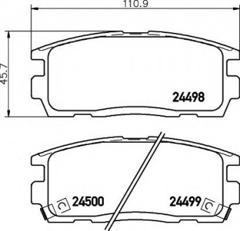 8DB 355 012-951 HELLA Тормозные колодки дисковые зад. Chevroler Captiva/Opel Antara 2.4, 3.2 V6 06-