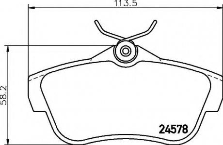 8DB355013-421 HELLA Тормозные колодки зад. Scudo/Expert 07-