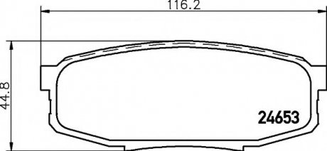 8DB355013-771 HELLA Тормозные колодки зад. Toyota Land Cruiser 08- (advics)