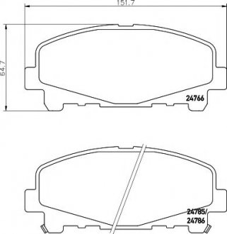 8DB355013-881 HELLA Тормозные колодки перед. Honda Accord VIII 08- (akebono)