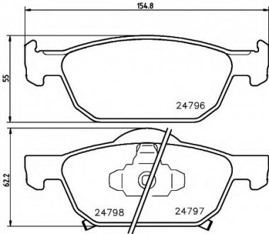 8DB 355 013-891 HELLA Колодки гальмівні перед.(МКПП) Honda Accord 08-