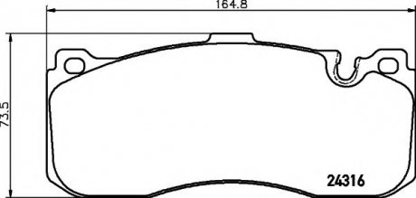 8DB 355 014-041 HELLA Тормозные колодки дисковые передние BMW 1 (E81), 1 (E82), 1 (E87), 1 (E88), 3 (E90), 3 (E91), 3 (E92), 3 (E93) 1.6-3.0D 06.04-12.13