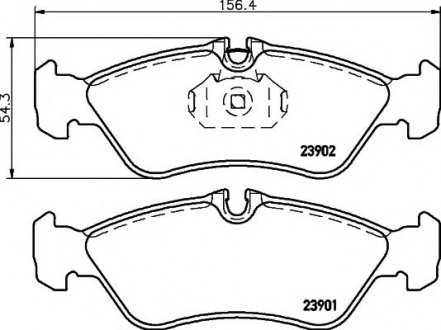 8DB 355 014-401 HELLA Тормозные колодки дисковые зад. DB Sprinter (901, 902, 903) VW LT (28-35, 28-46) 2.2-2.8 02.95-