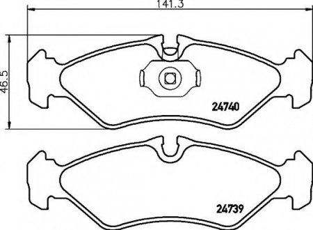 8DB355014-421 HELLA Гальмівні колодки зад. Sprinter 208-216 96-06 (ATE)