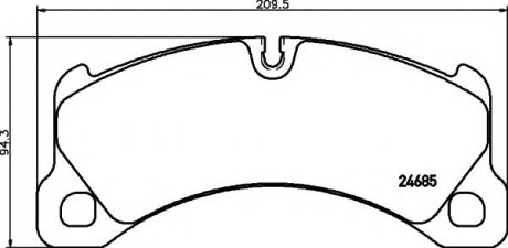 8DB355015-131 HELLA Тормозные колодки перед.Cayenne (92А) 10-