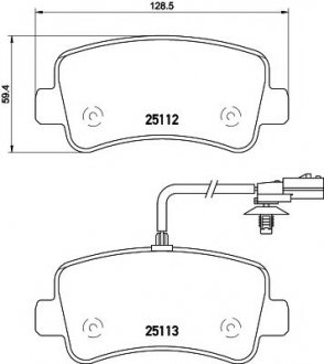 8DB355015-301 HELLA Тормозные колодки зад. Master/Movano 10-