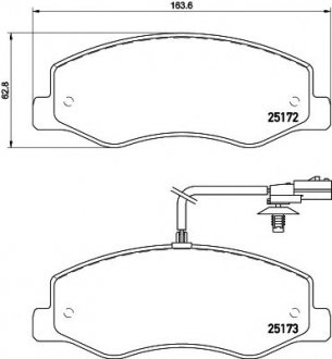 8DB355015-311 HELLA Тормозные колодки зад. Master/Movano 10- (спарка)