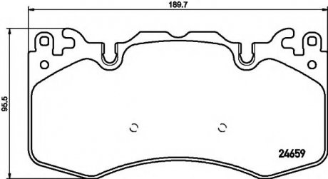 8DB355016-151 HELLA Тормозные колодки перед. Range Rover 09- (brembo)