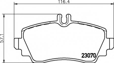 8DB355018-281 HELLA Гальмівні колодки передні MB A-class (W168) 97-04 (TRW)