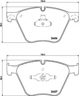 8DB 355 020-121 HELLA Тормозные колодки дисковые перед. BMW 5GT, 7 F01 09.09-