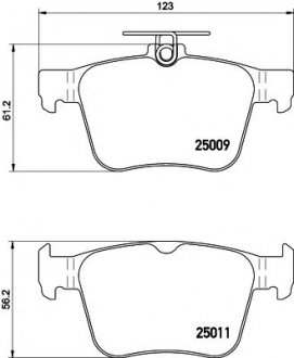 8DB355020261 HELLA Колодки гальмівні дискові комплект; задн.