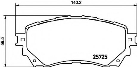 8DB355020901 HELLA Колодки тормозные дисковые комплект; передняя. / Mazda 6 GJ 2012>