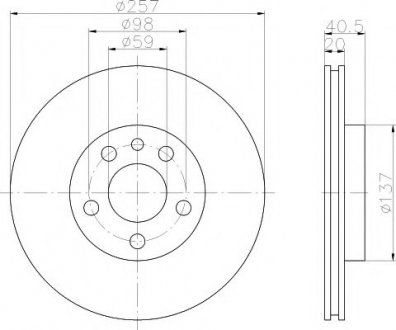 8DD355105-621 HELLA Тормозной диск перед. Scudo/Jumpy/Expert 96-06