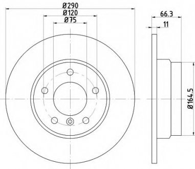 Диск тормозной задний BMW 1 (F20), 1 (F21), 2 (F22, F87), 2 (F23) 1.5-2.0D 11.10- 8DD 355 120-231