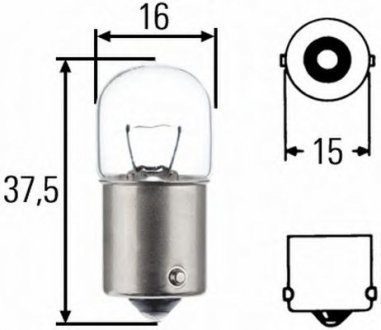 8GA002071241 HELLA Лампа R5W 24V 5W BA15s