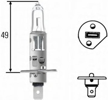 8GH002089131 HELLA Лампа розжарювання STANDARD H1 12V 55W P14,5s