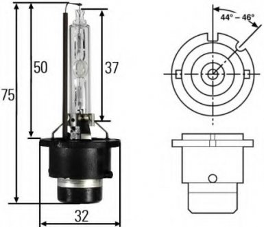 8GS007949-261 HELLA Лампа ксенонова D2S XENON 85V 35W P32D-2