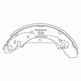 SA048 Hi-Q (SANGSIN) Комплект тормозных колодок из 4 шт. барабанов