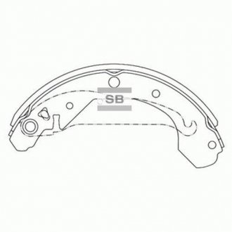 SA102 Hi-Q (SANGSIN) Комплект тормозных колодок из 4 шт. барабанов