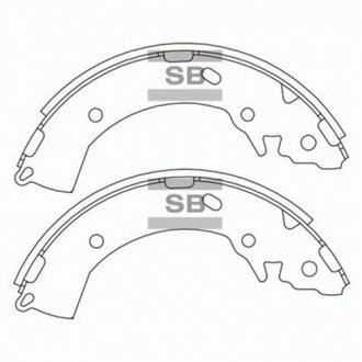 SA133 Hi-Q (SANGSIN) Колодка тормозов. барабан. HYUNDAI GETZ 1.1, 1.4, 1.6, 1.5CRDI задн. (выр-во SANGSIN)