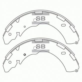 SA171 Hi-Q (SANGSIN) Комплект тормозных колодок из 4 шт. барабанов