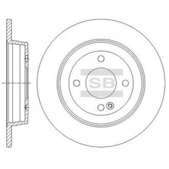 SD1087 Hi-Q (SANGSIN) Гальмівний диск задній