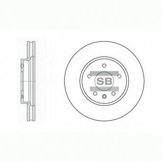 SD3019 Hi-Q (SANGSIN) Диск тормозной Captiva перед (96625948) HI-Q