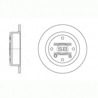 SD3033 Hi-Q (SANGSIN) Диск тормозной