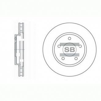 SD4315 Hi-Q (SANGSIN) Диск тормозной MITSUBISHI LANCER Saloon(CYZA)-1.5,1.6,1.8,2.0 передн. (выр-во SANGSIN)