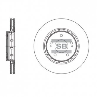 SD4329 Hi-Q (SANGSIN) Диск тормозной MITSUBISHI OUTLANDER передн. (выр-во SANGSIN)