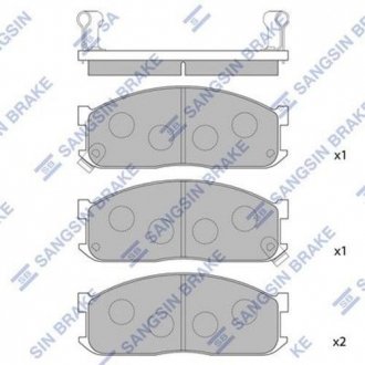 SP1044 Hi-Q (SANGSIN) Комплект тормозных колодок из 4 шт. дисков