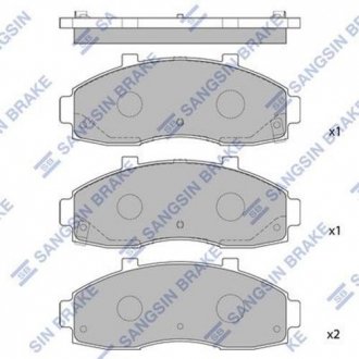 SP1091 Hi-Q (SANGSIN) Комплект гальмівних колодок  - дискові