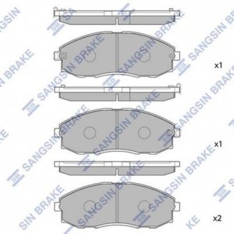 SP1099 Hi-Q (SANGSIN) Комплект гальмівних колодок  - дискові