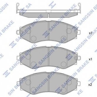 SP1103 Hi-Q (SANGSIN) Комплект гальмівних колодок з 4 шт. дисків