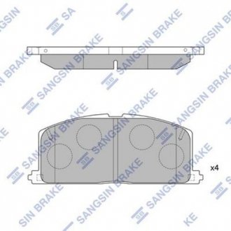 SP1105 Hi-Q (SANGSIN) Комплект тормозных колодок.