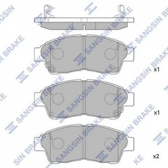 SP1110 Hi-Q (SANGSIN) Комплект тормозных колодок из 4 шт. дисков